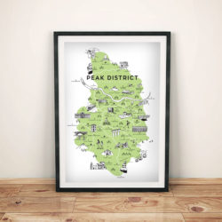 peak district map print